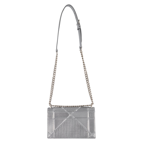 Christian Dior Diorama Flap Bag Cannage Embossed Calfskin Medium Metallic  1884822